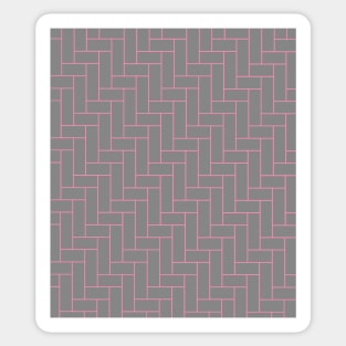 Geometric Tiles in Grey and Pink Sticker